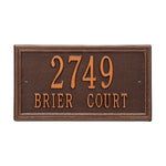 Double Line Standard Wall Address Plaque