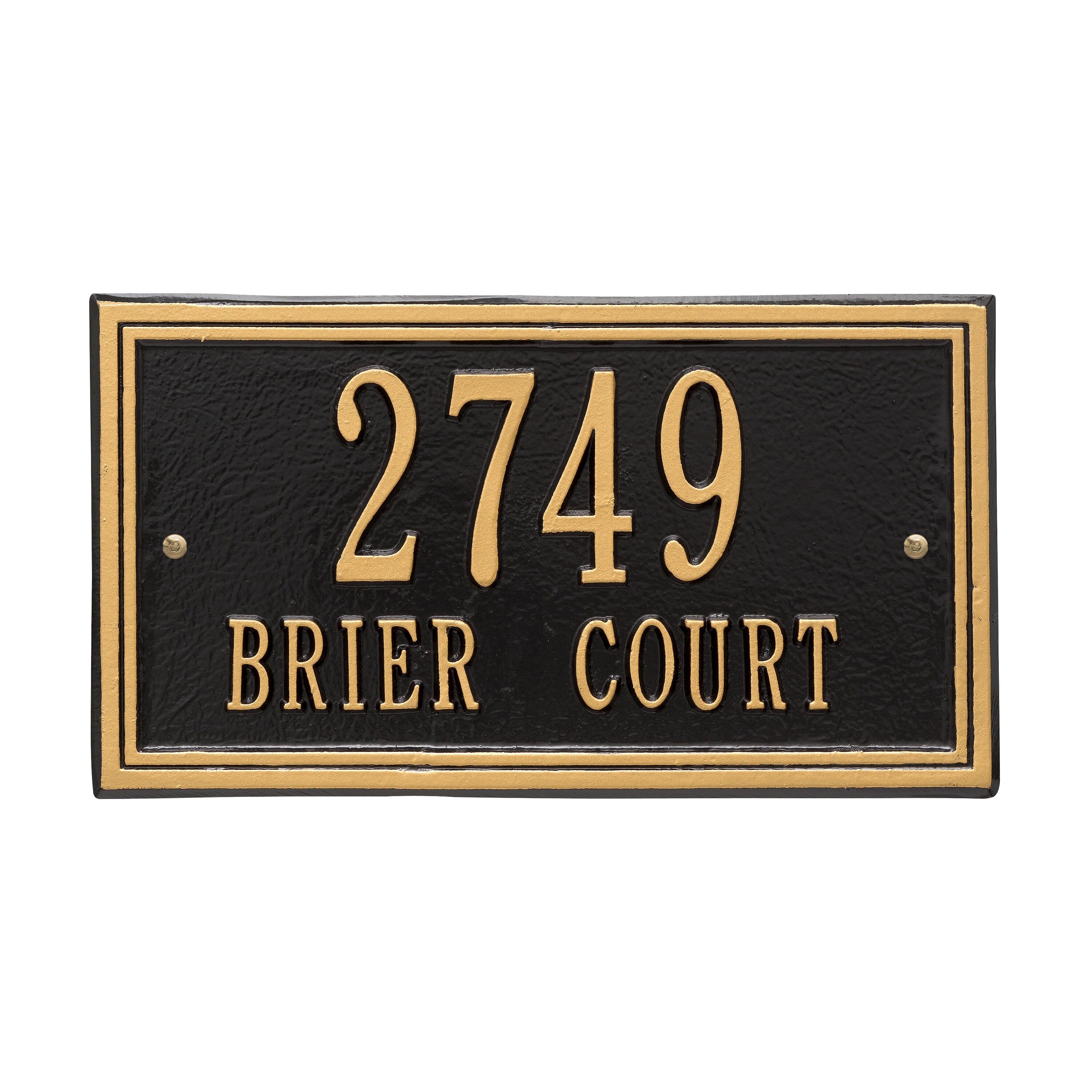 Double Line Standard Wall Address Plaque