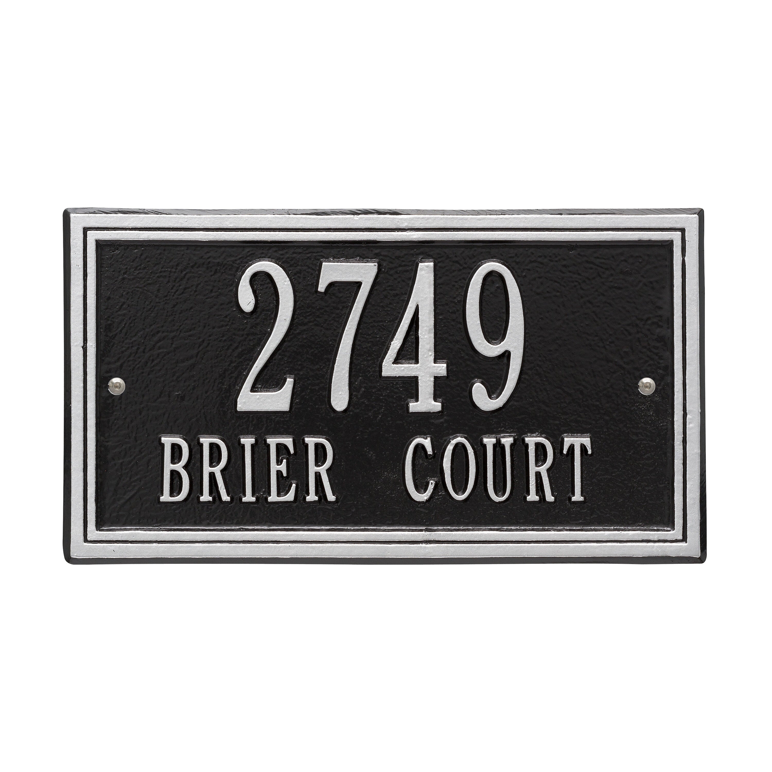 Double Line Standard Wall Address Plaque