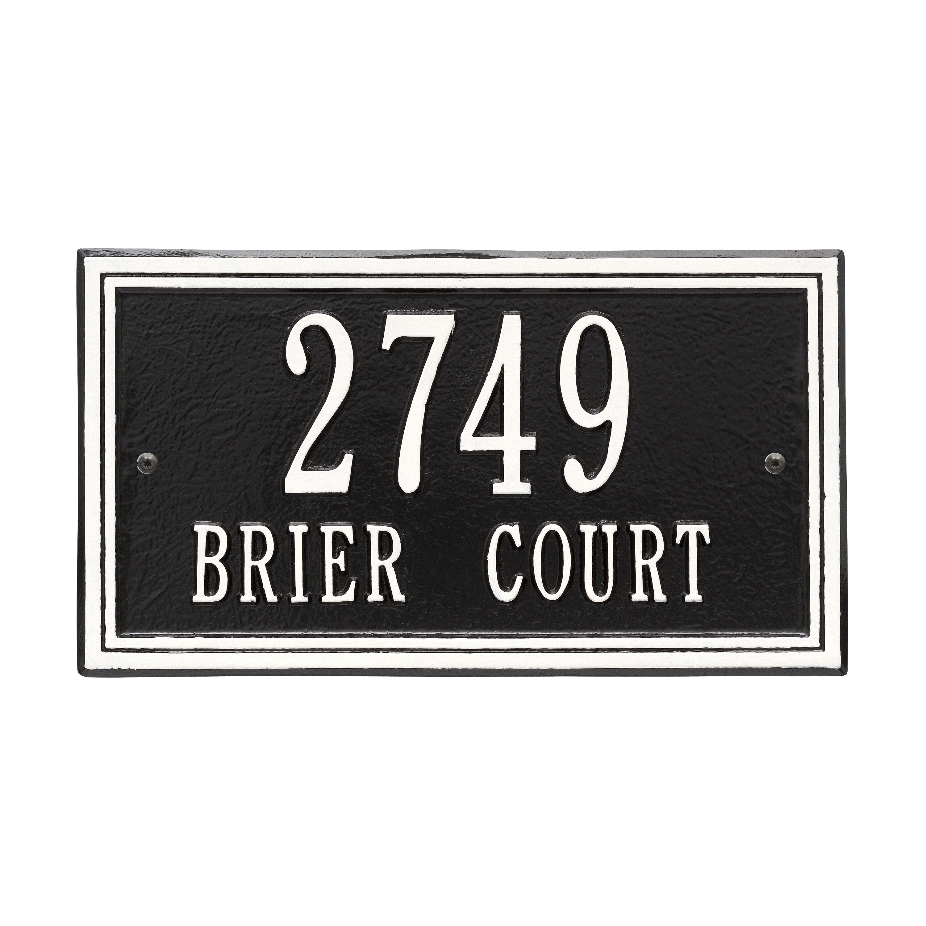 Double Line Standard Wall Address Plaque