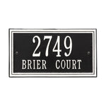 Double Line Standard Wall Address Plaque