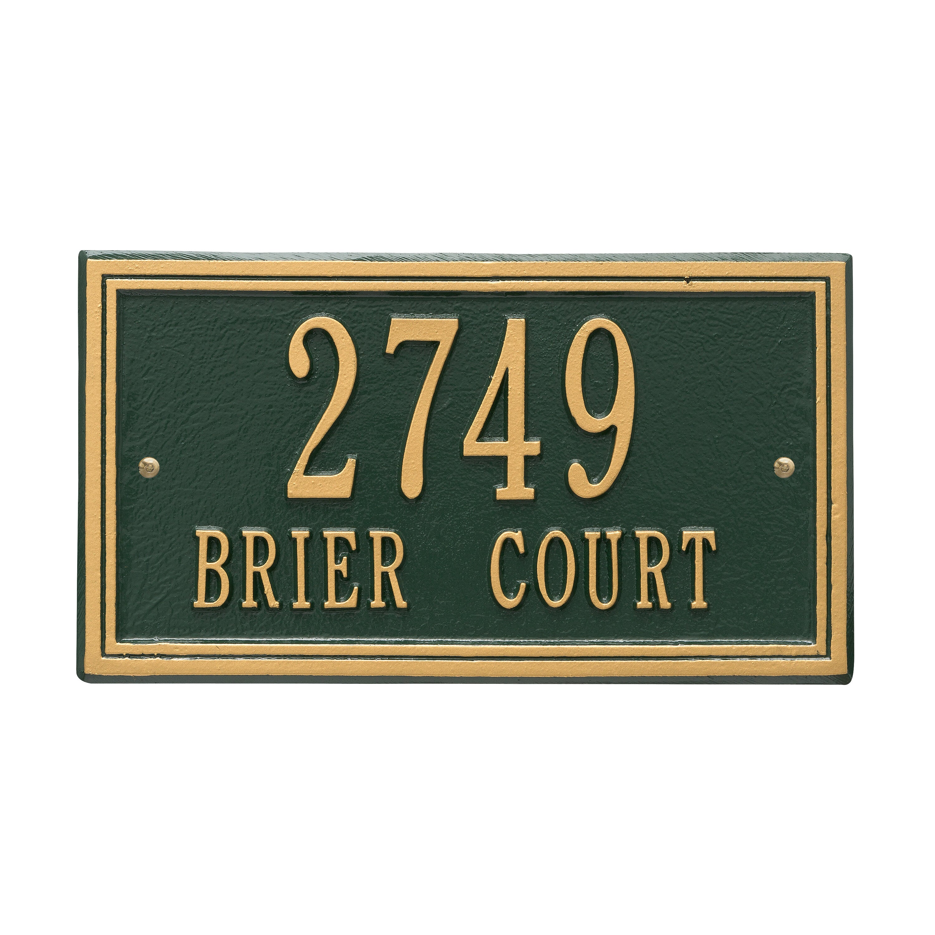 Double Line Standard Wall Address Plaque