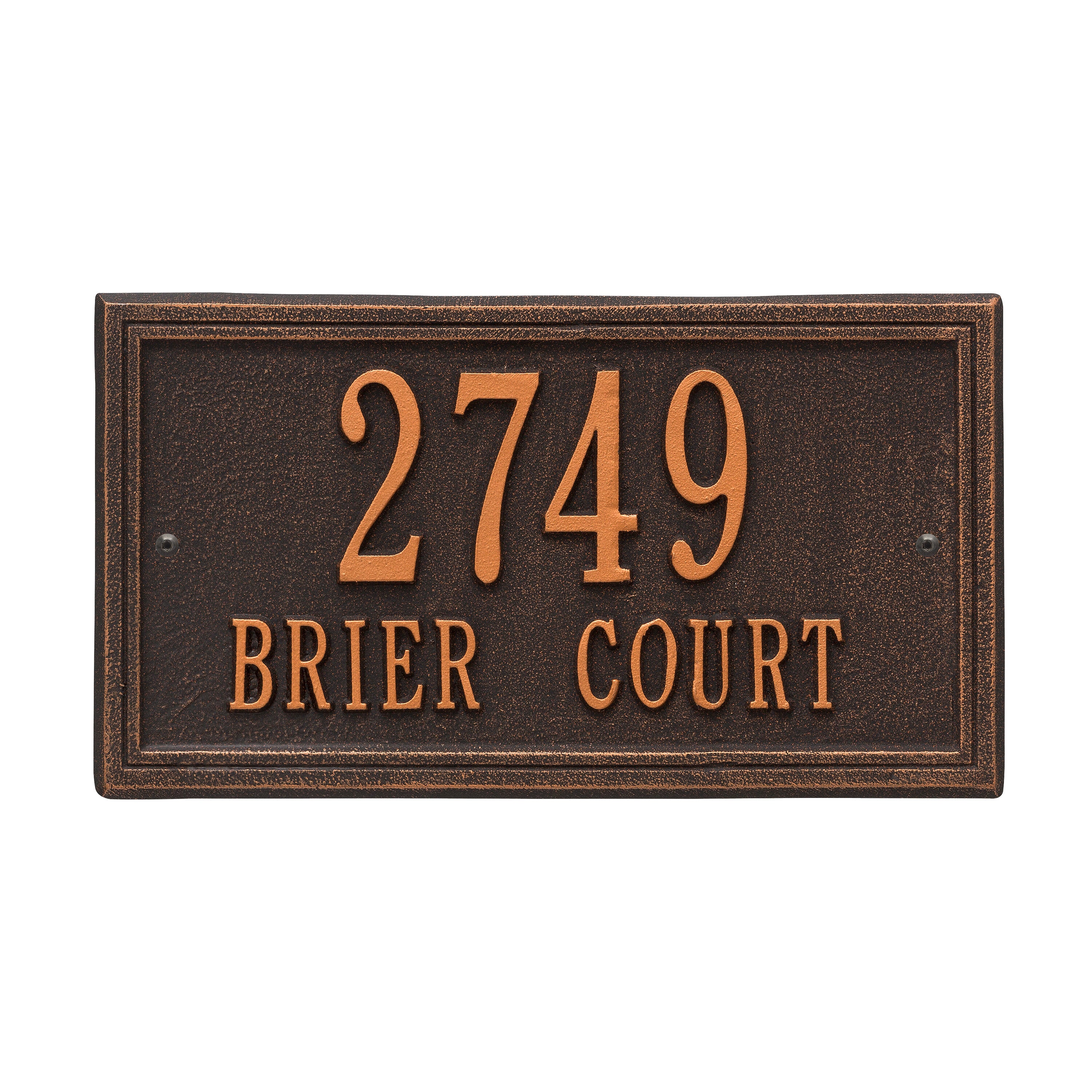 Double Line Standard Wall Address Plaque