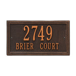 Double Line Standard Wall Address Plaque