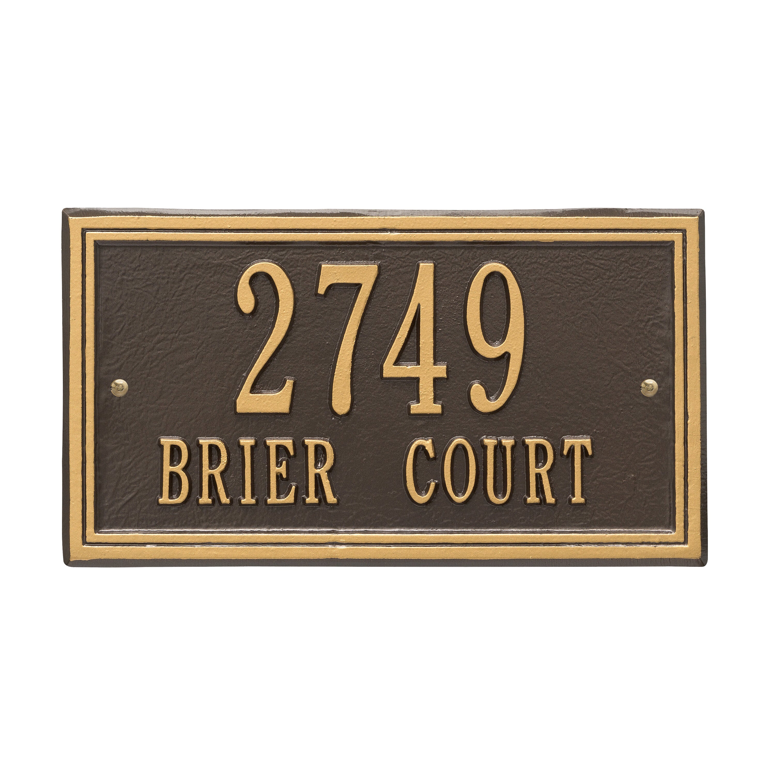 Double Line Standard Wall Address Plaque