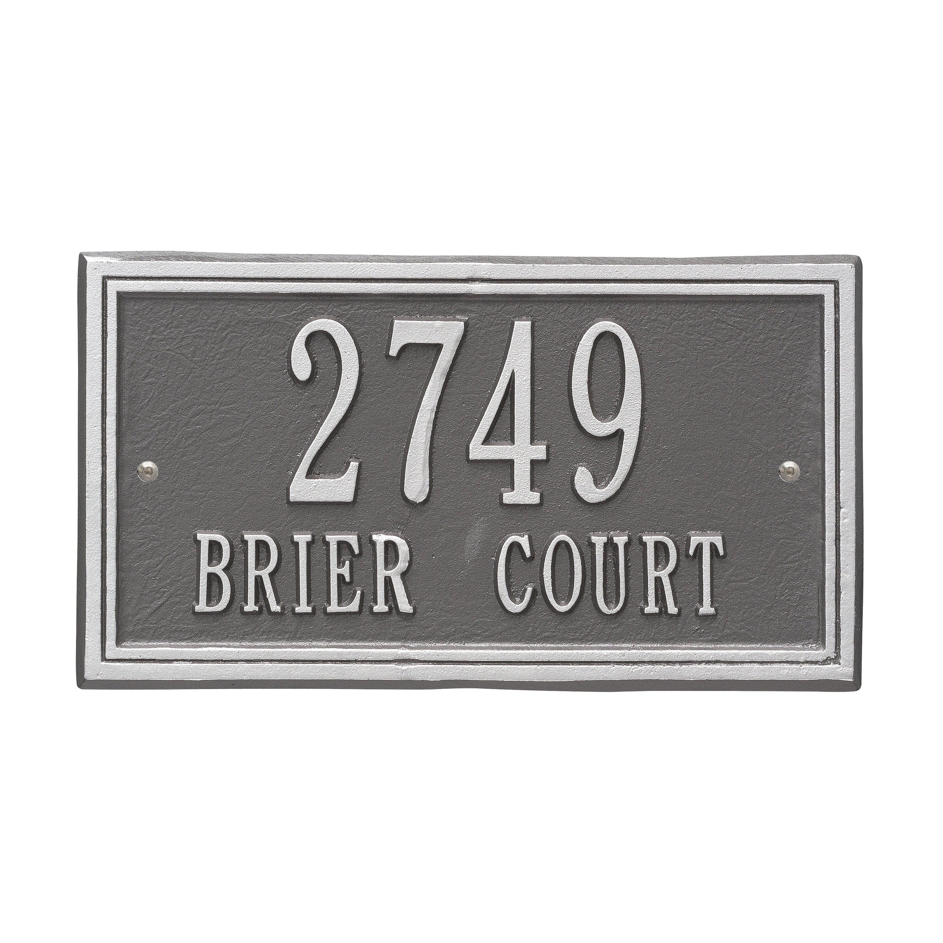 Double Line Standard Wall Address Plaque
