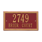 Double Line Standard Wall Address Plaque