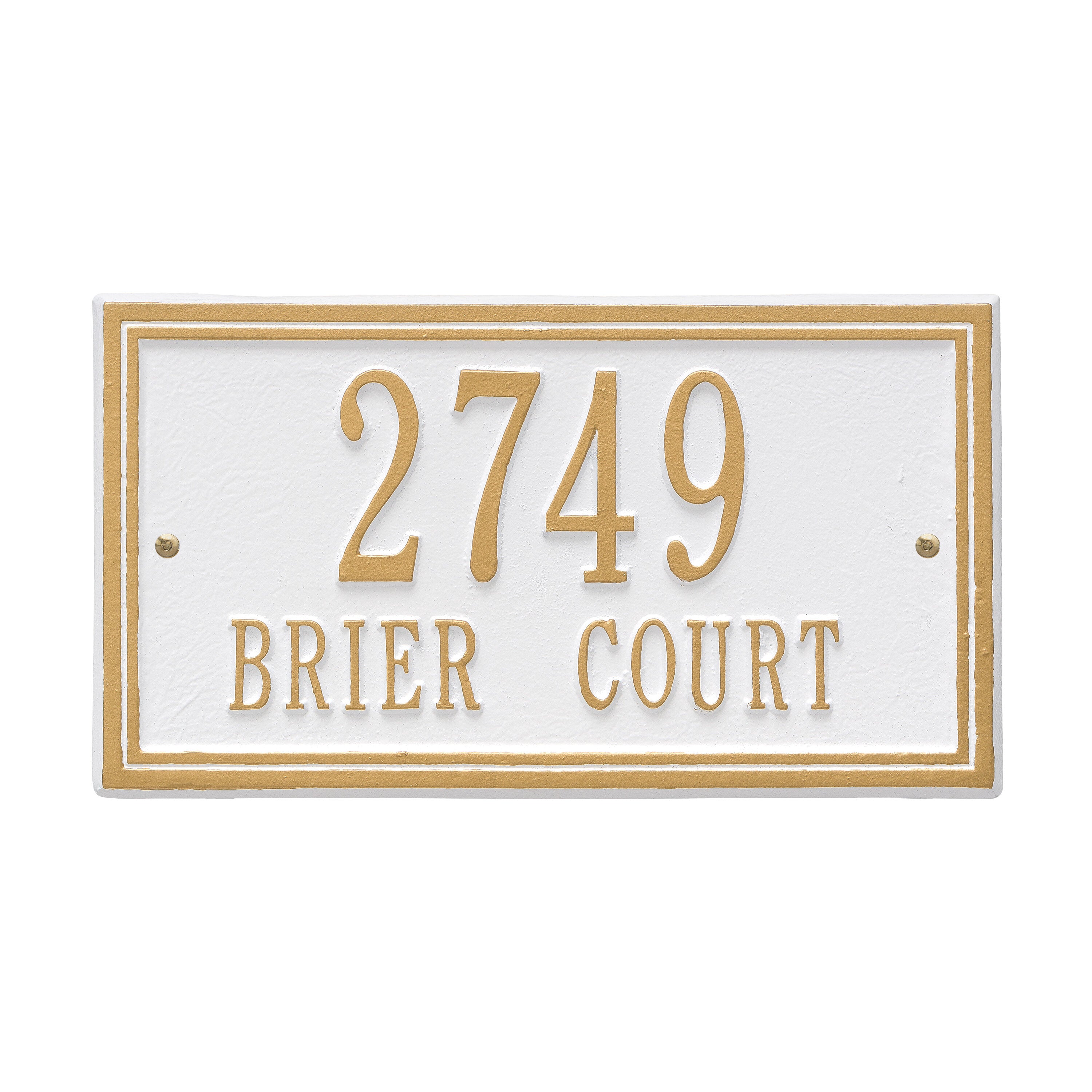 Double Line Standard Wall Address Plaque
