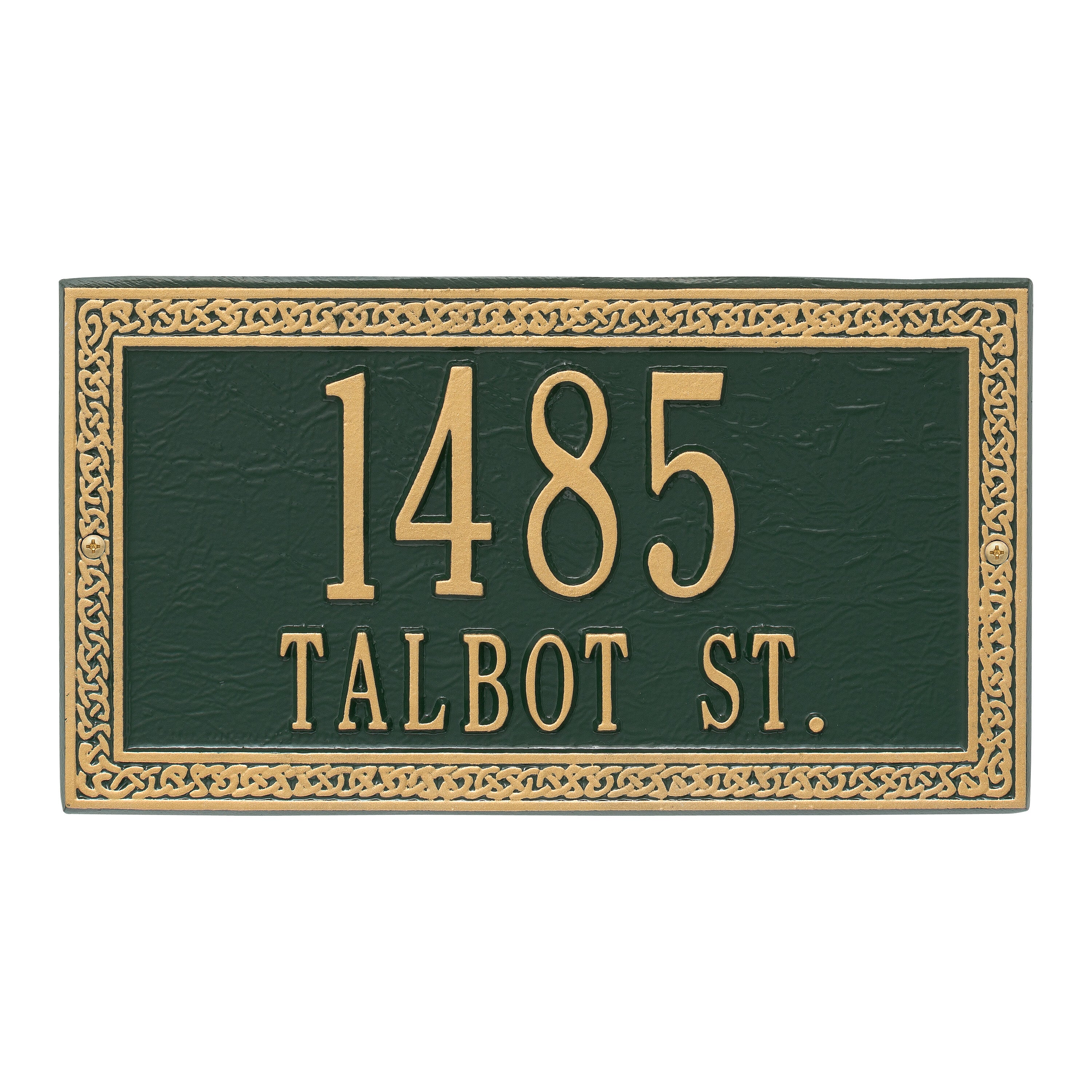 Celtic Cornerstone Wall Address Plaque