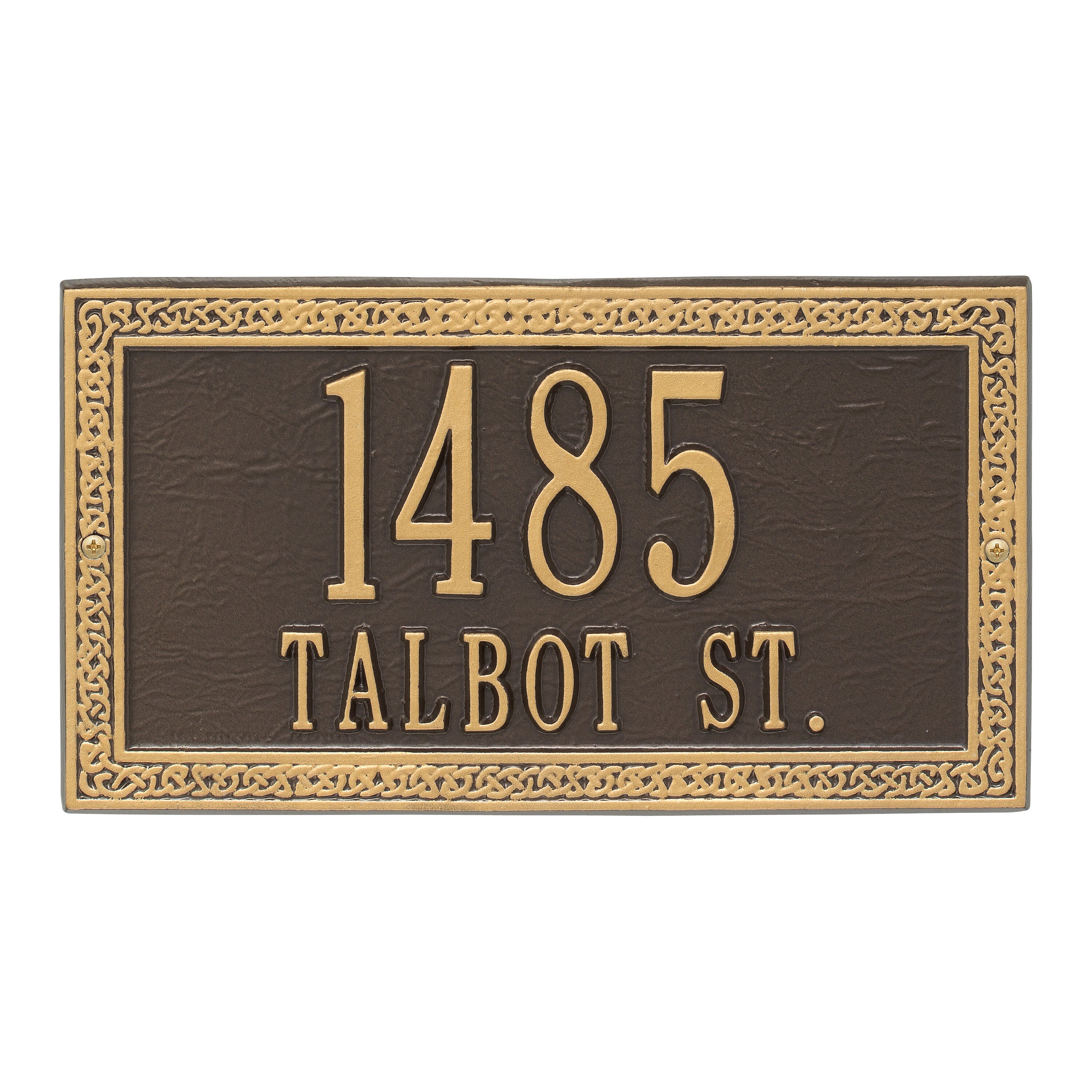 Celtic Cornerstone Wall Address Plaque