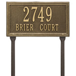 Double Line Standard Lawn Address Plaque