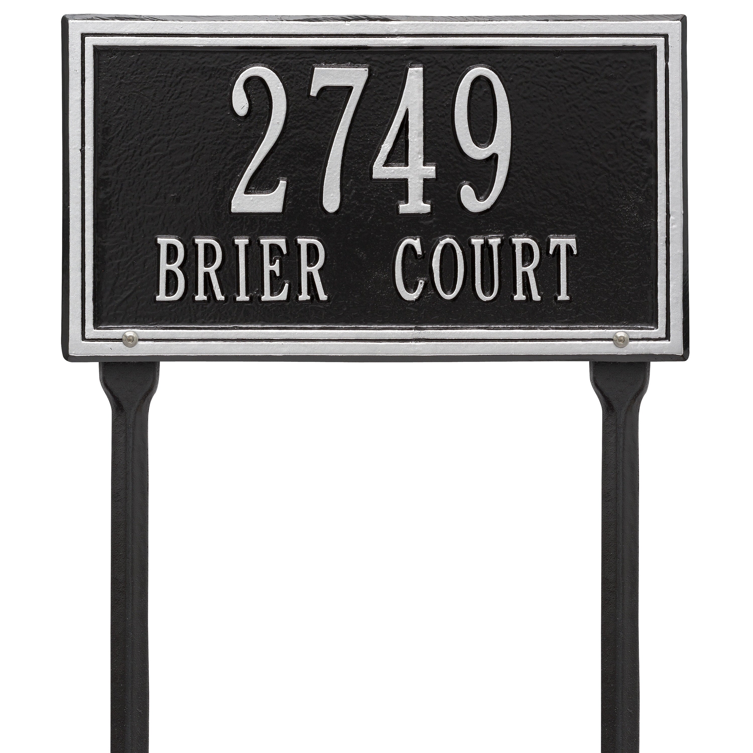 Double Line Standard Lawn Address Plaque