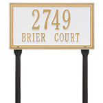 Double Line Standard Lawn Address Plaque