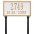 Double Line Standard Lawn Address Plaque