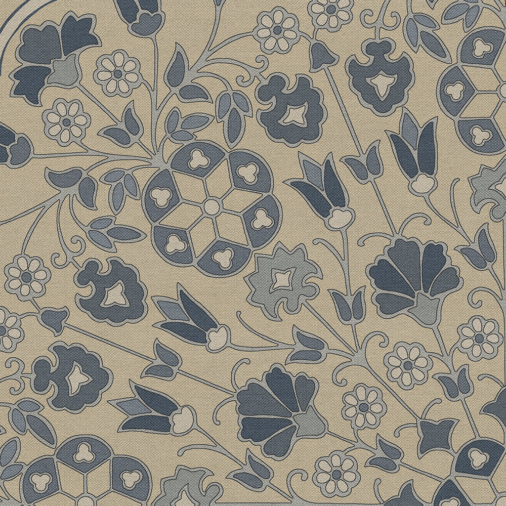 Biltmore - Arabesque Bloom - Indigo Linen