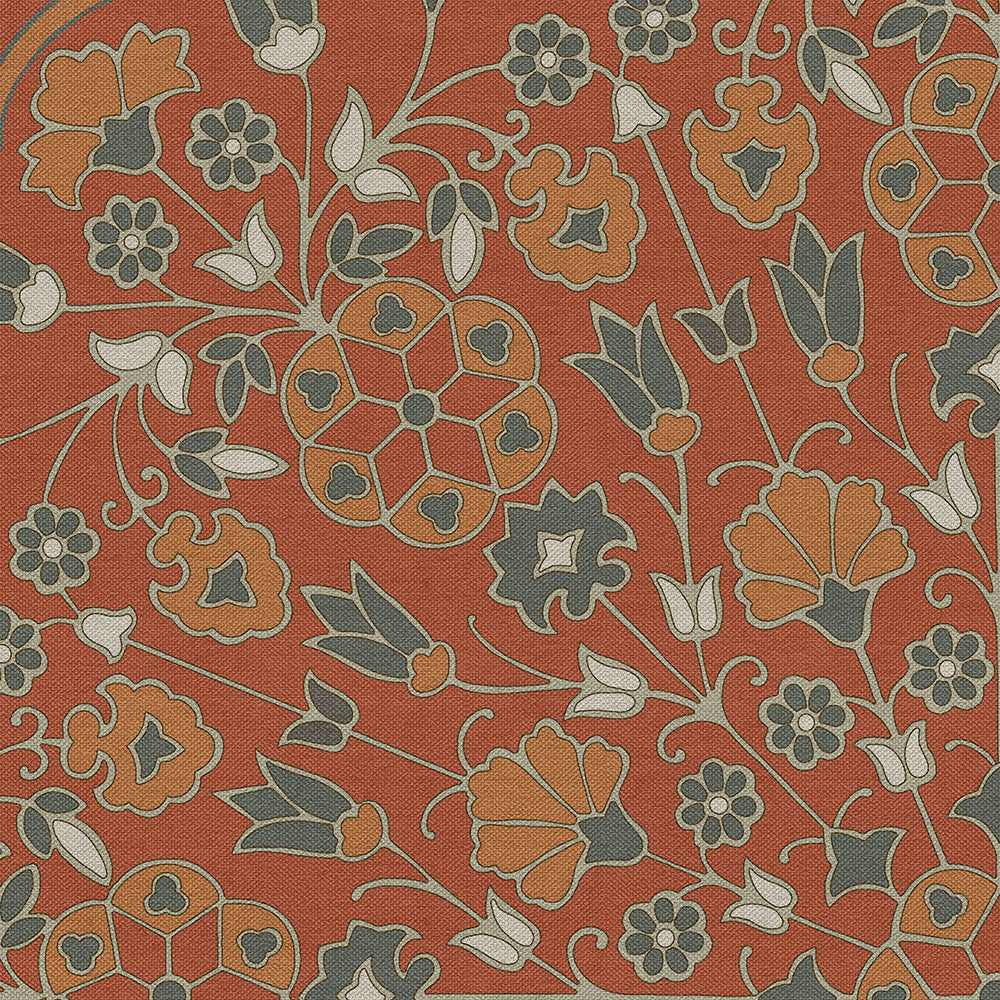 Biltmore - Arabesque Bloom - Vermilion Slate