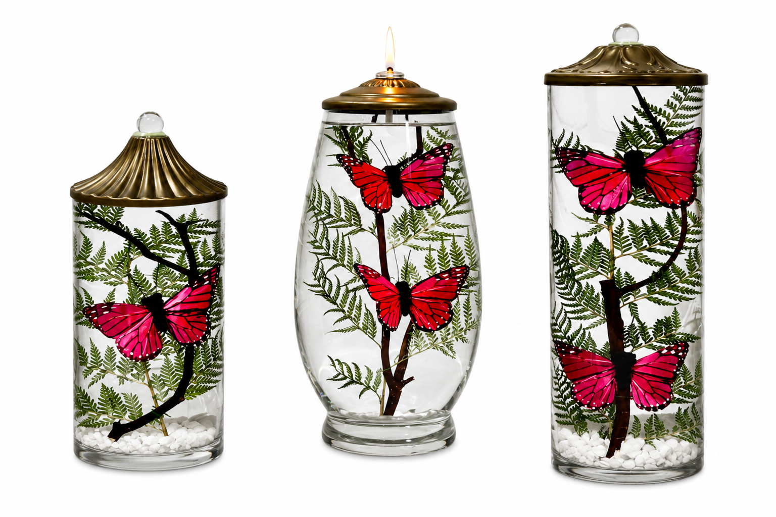 Raspberry Butterfly Lifetime Candle