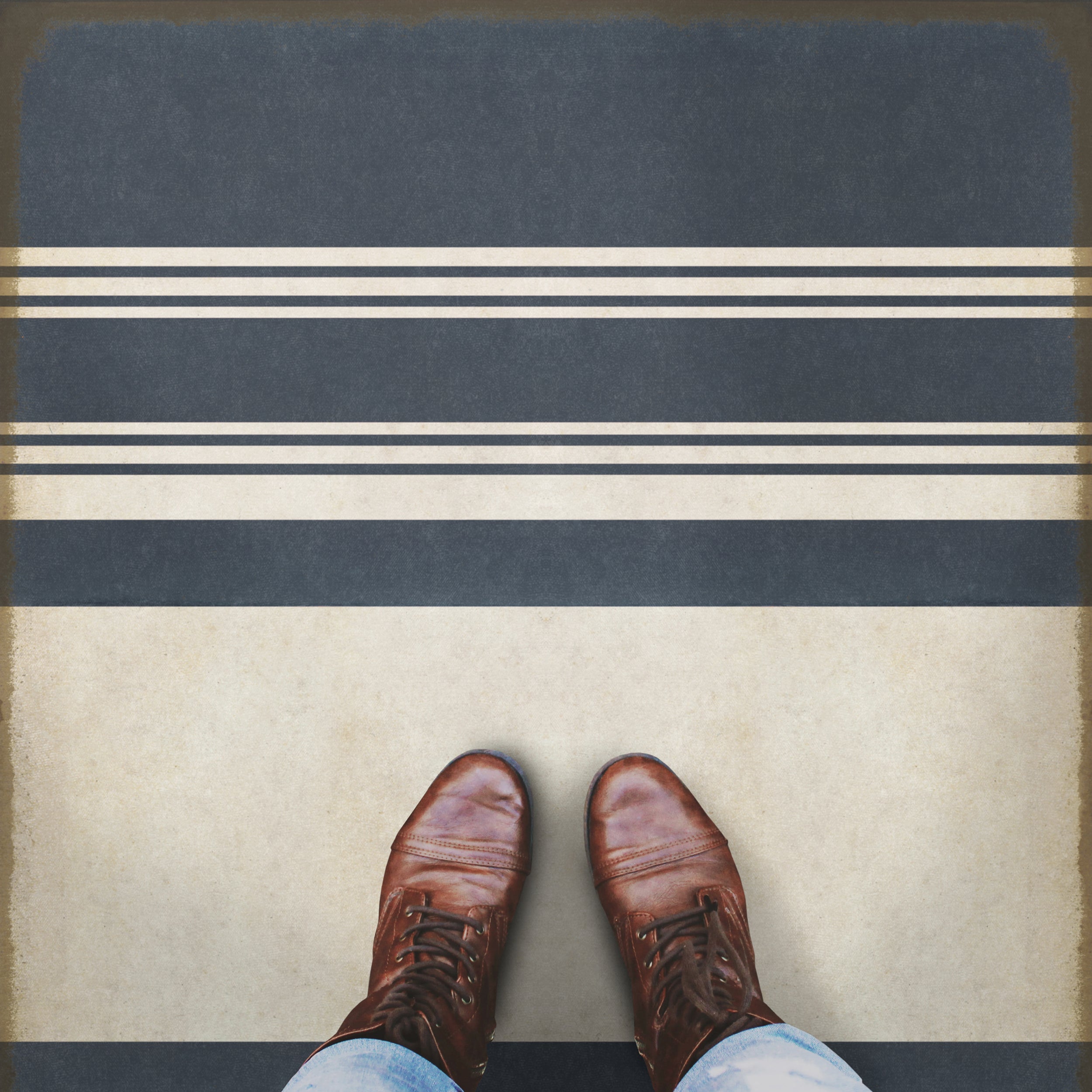 Pattern 50 - Organic Stripes Blue And White