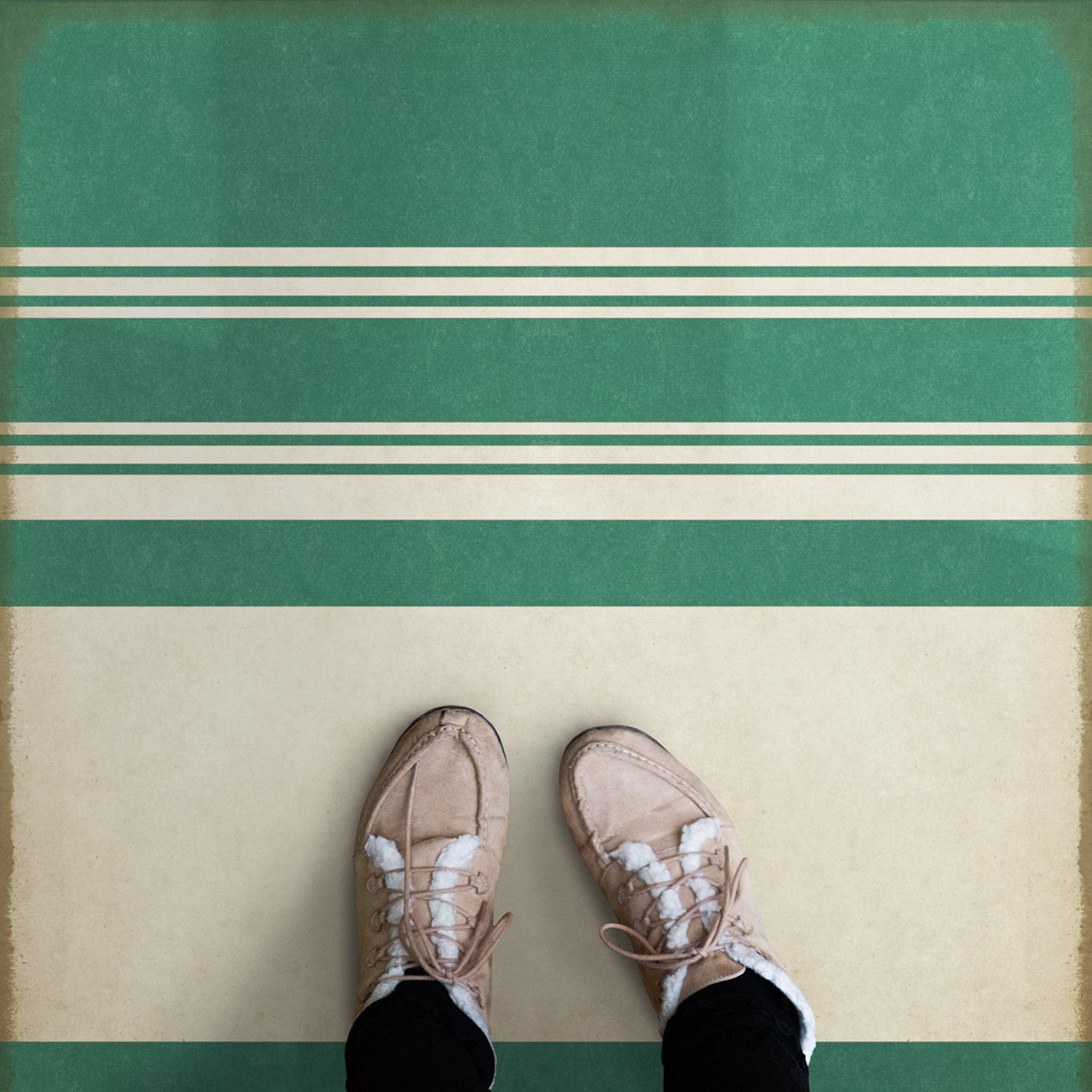 Pattern 50 - Organic Stripes Teal And White
