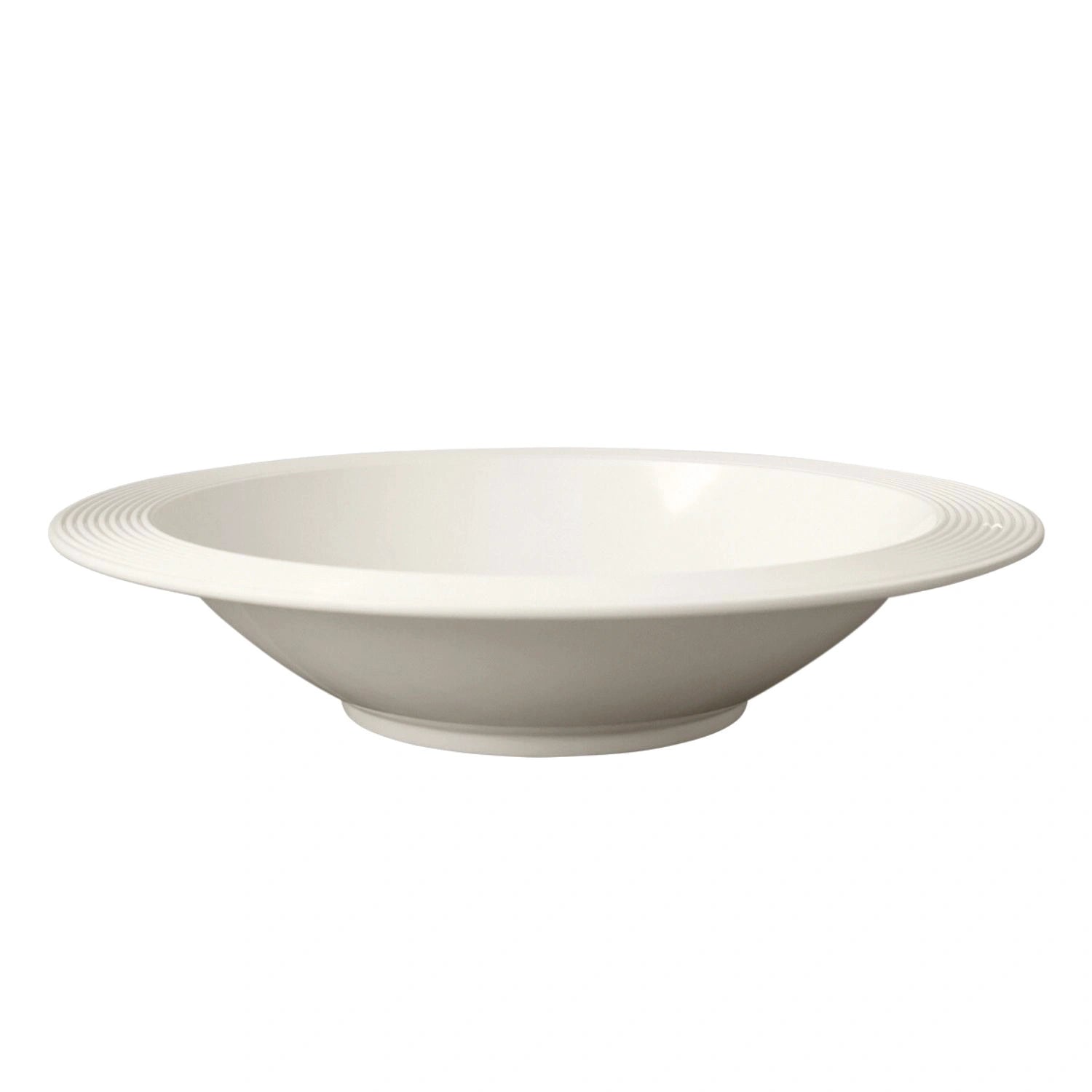 Pinstripes Melamine Shallow Bowl