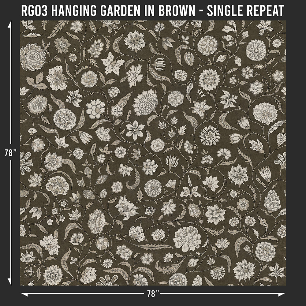 Rolled Goods - Pattern 3 - Hanging Garden In Brown