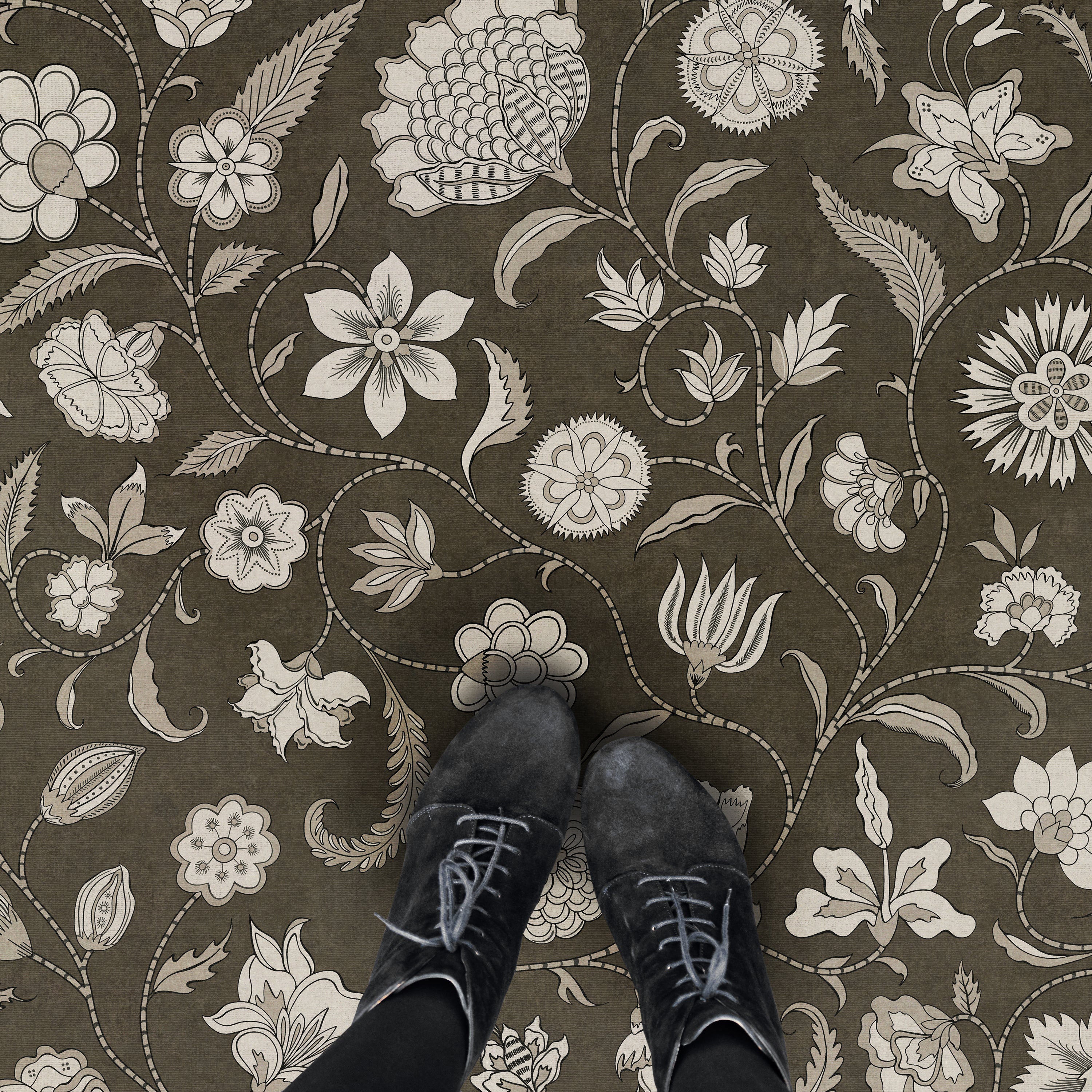 Rolled Goods - Pattern 3 - Hanging Garden In Brown