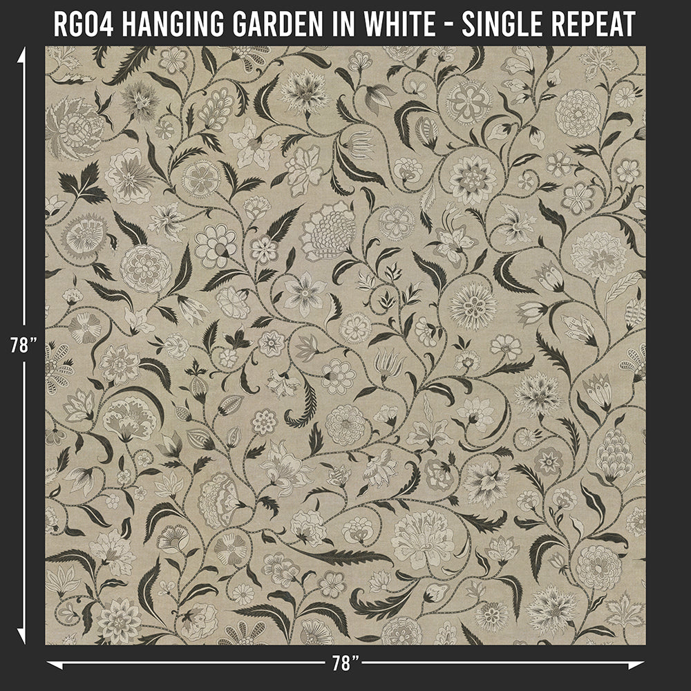 Rolled Goods - Pattern 4 - Hanging Garden In White