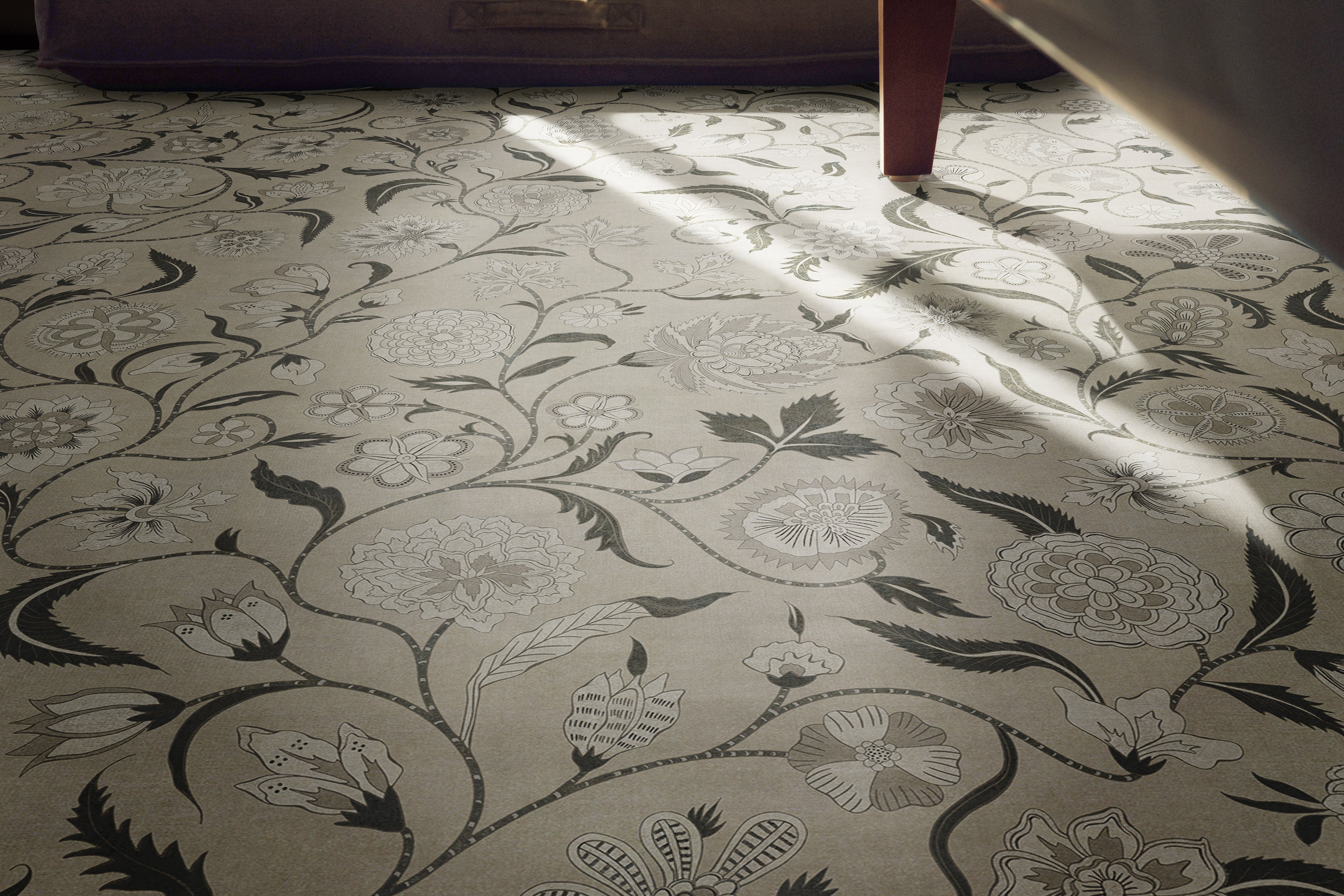 Rolled Goods - Pattern 4 - Hanging Garden In White