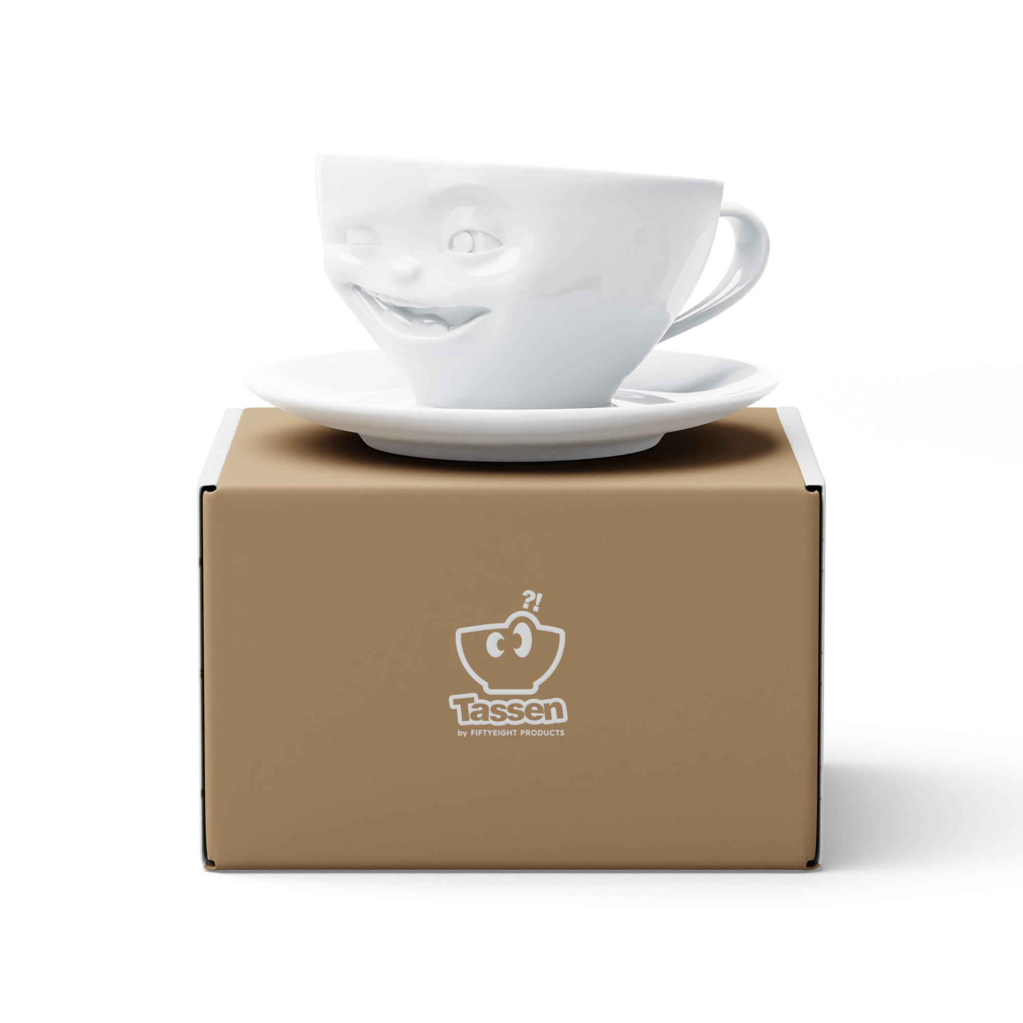 Winking Coffee Cup & Saucer | TASSEN Made in Germany by Fiftyeight Products