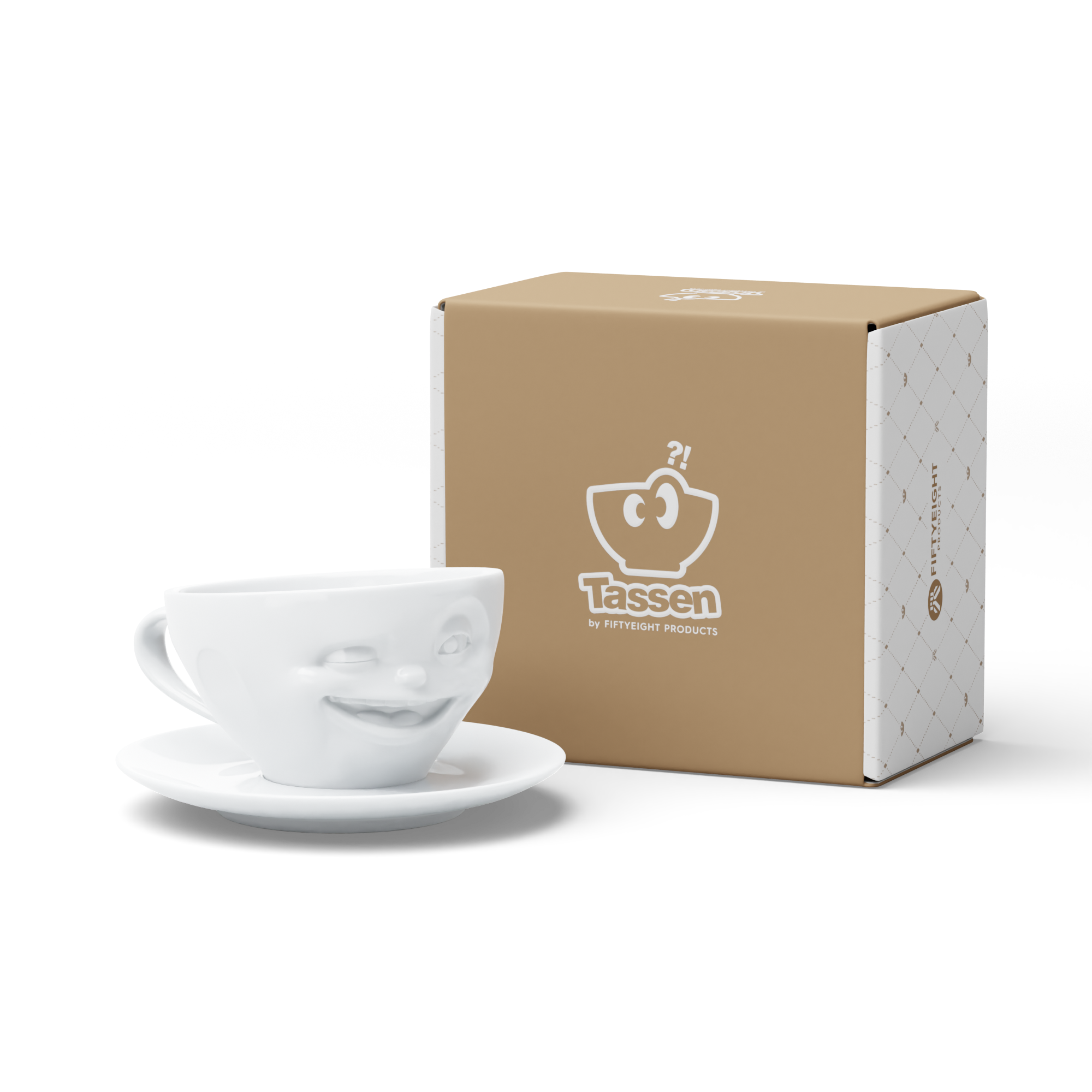 Winking Coffee Cup & Saucer | TASSEN Made in Germany by Fiftyeight Products