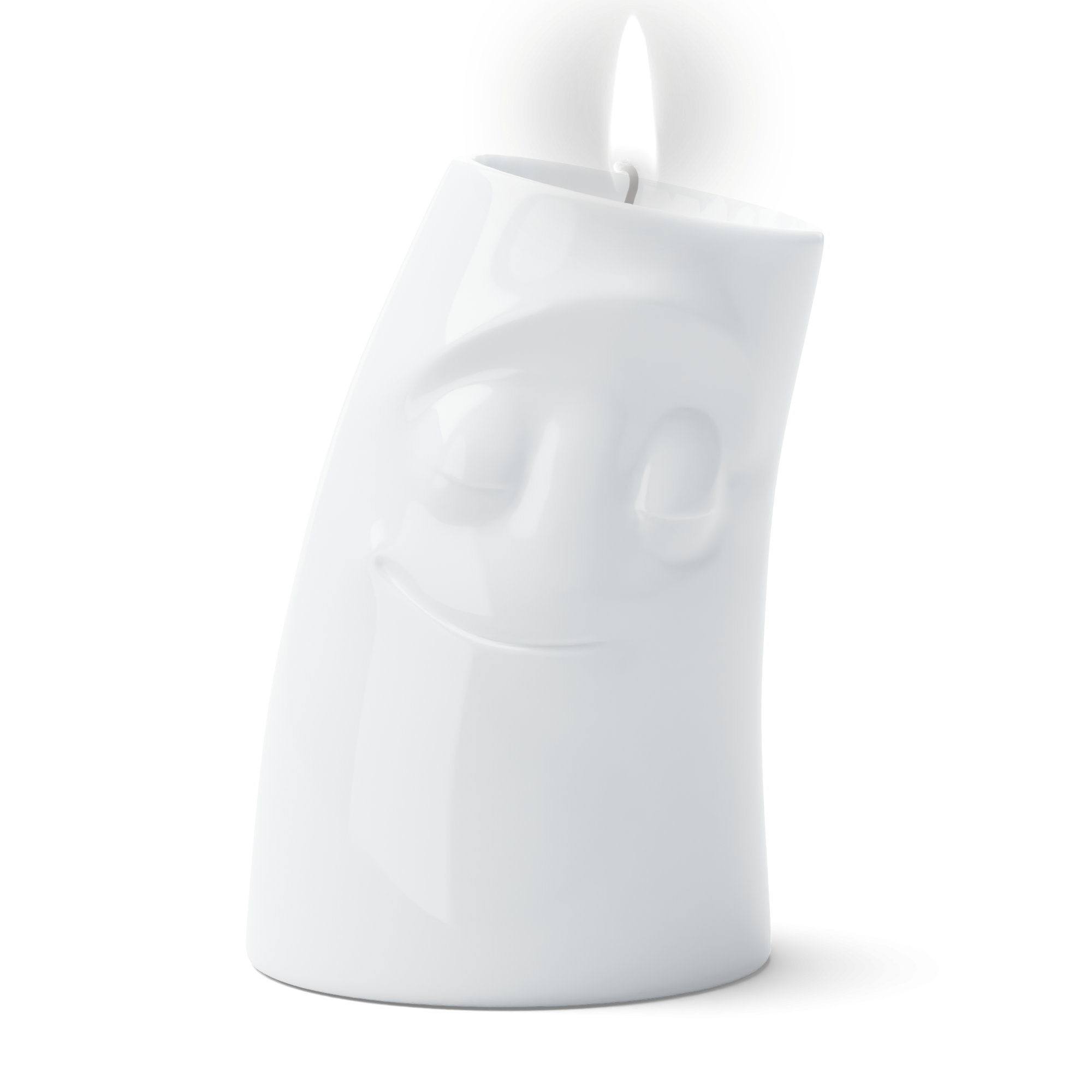 Tall Cuddly Face Candle Holder