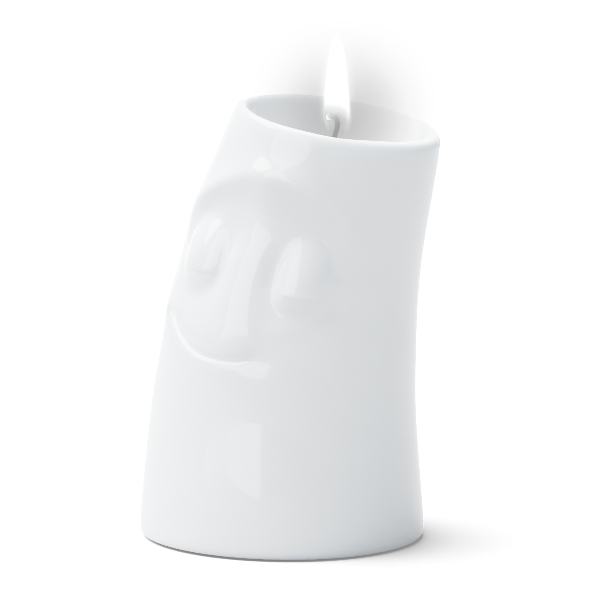 Tall Cuddly Face Candle Holder