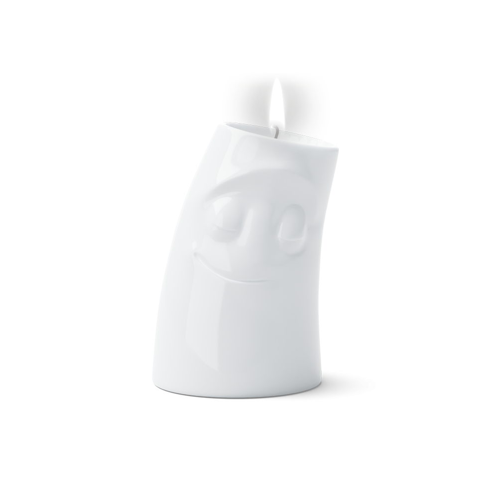 Tall Cuddly Face Candle Holder