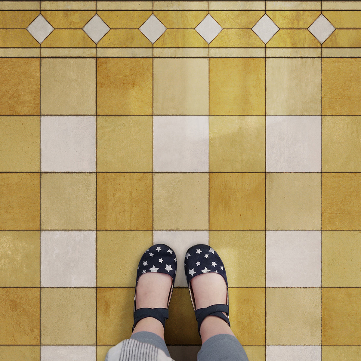 Williamsburg - Gingham Tile - Yellow