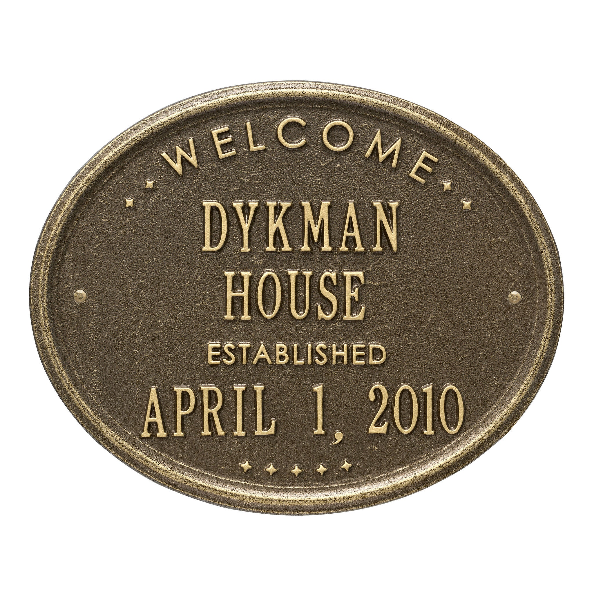 Welcome Oval "House" Plaque 