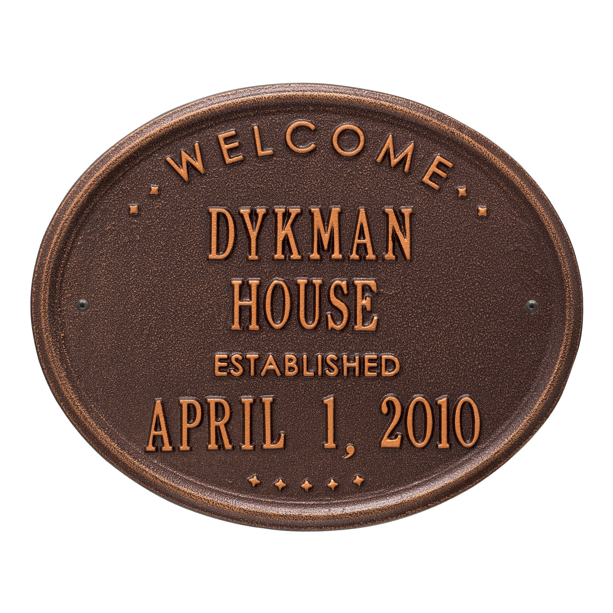 Welcome Oval "House" Plaque 