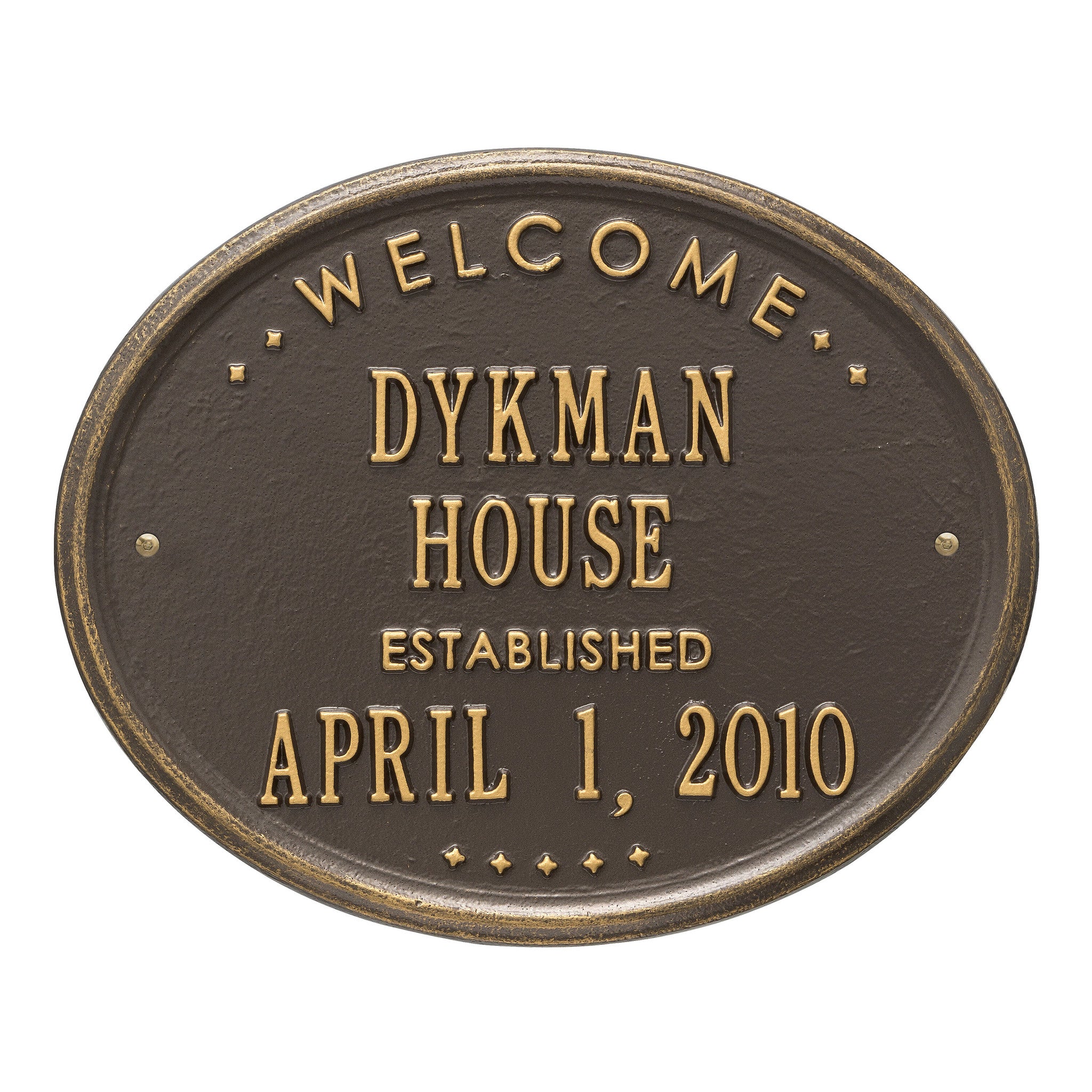 Welcome Oval "House" Plaque 