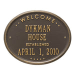 Welcome Oval "House" Plaque 