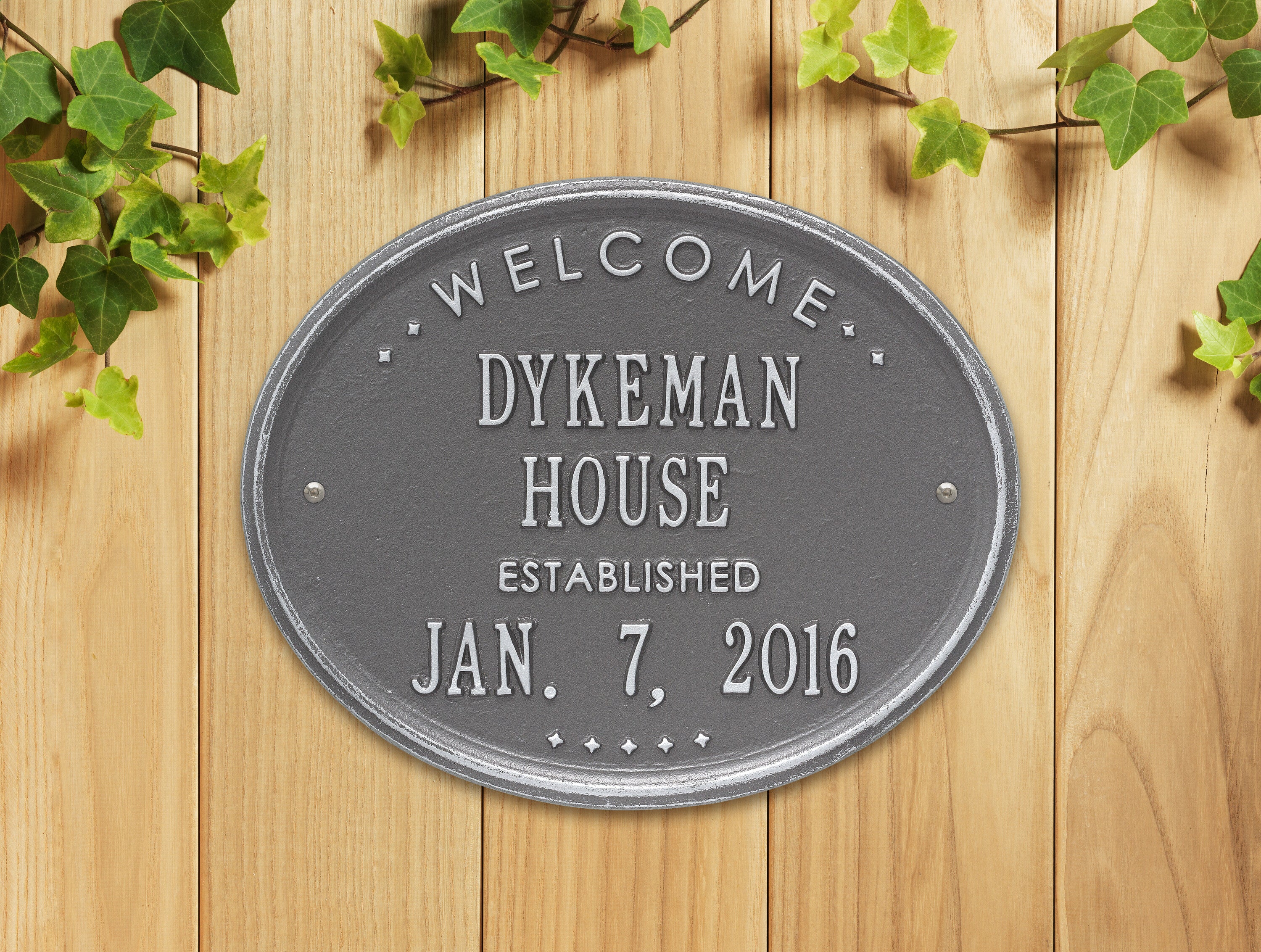 Welcome Oval "House" Plaque