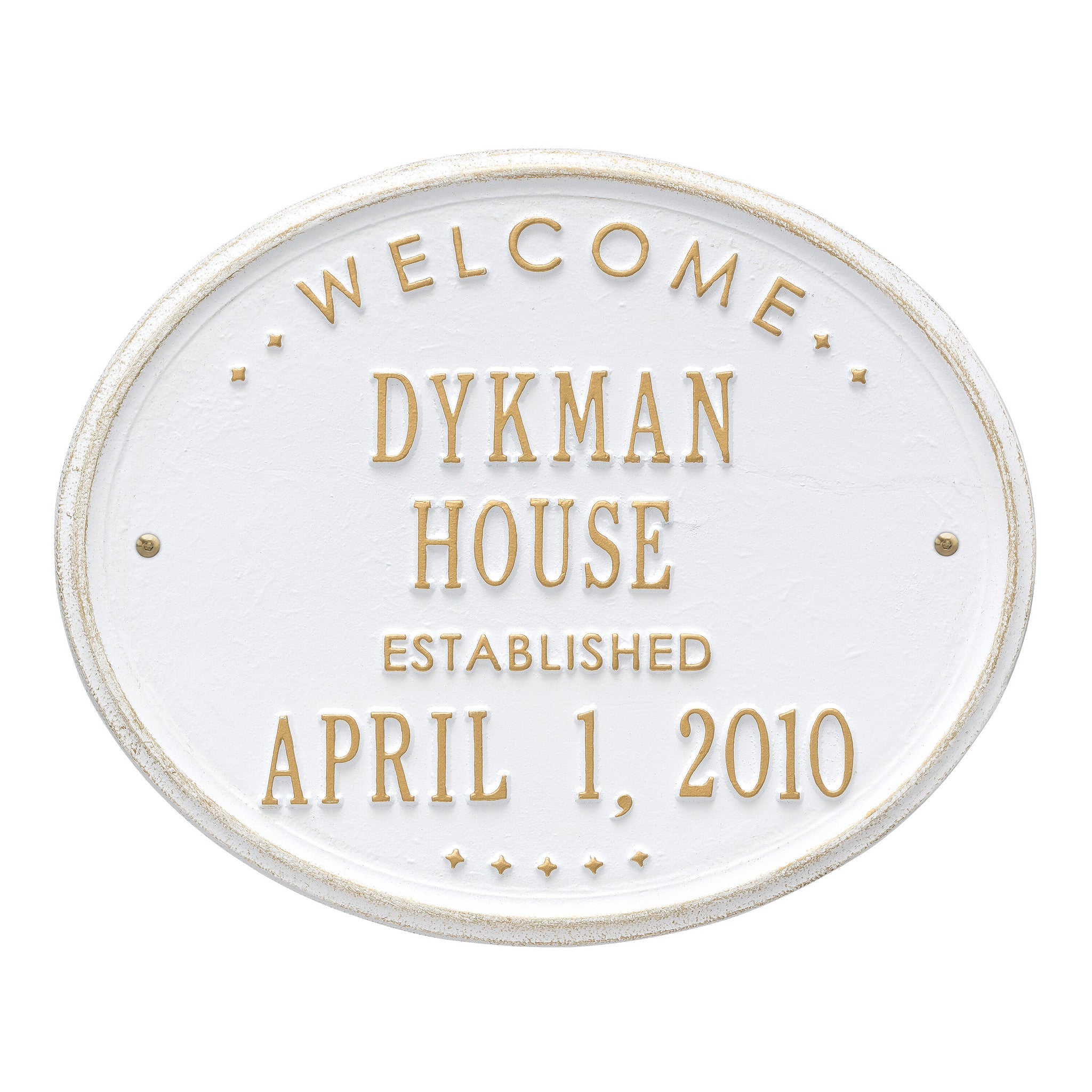 Welcome Oval "House" Plaque 