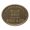 Welcome Oval "Family" Plaque 