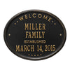 Welcome Oval "Family" Plaque 