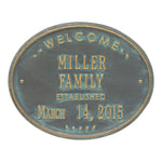Welcome Oval "Family" Plaque