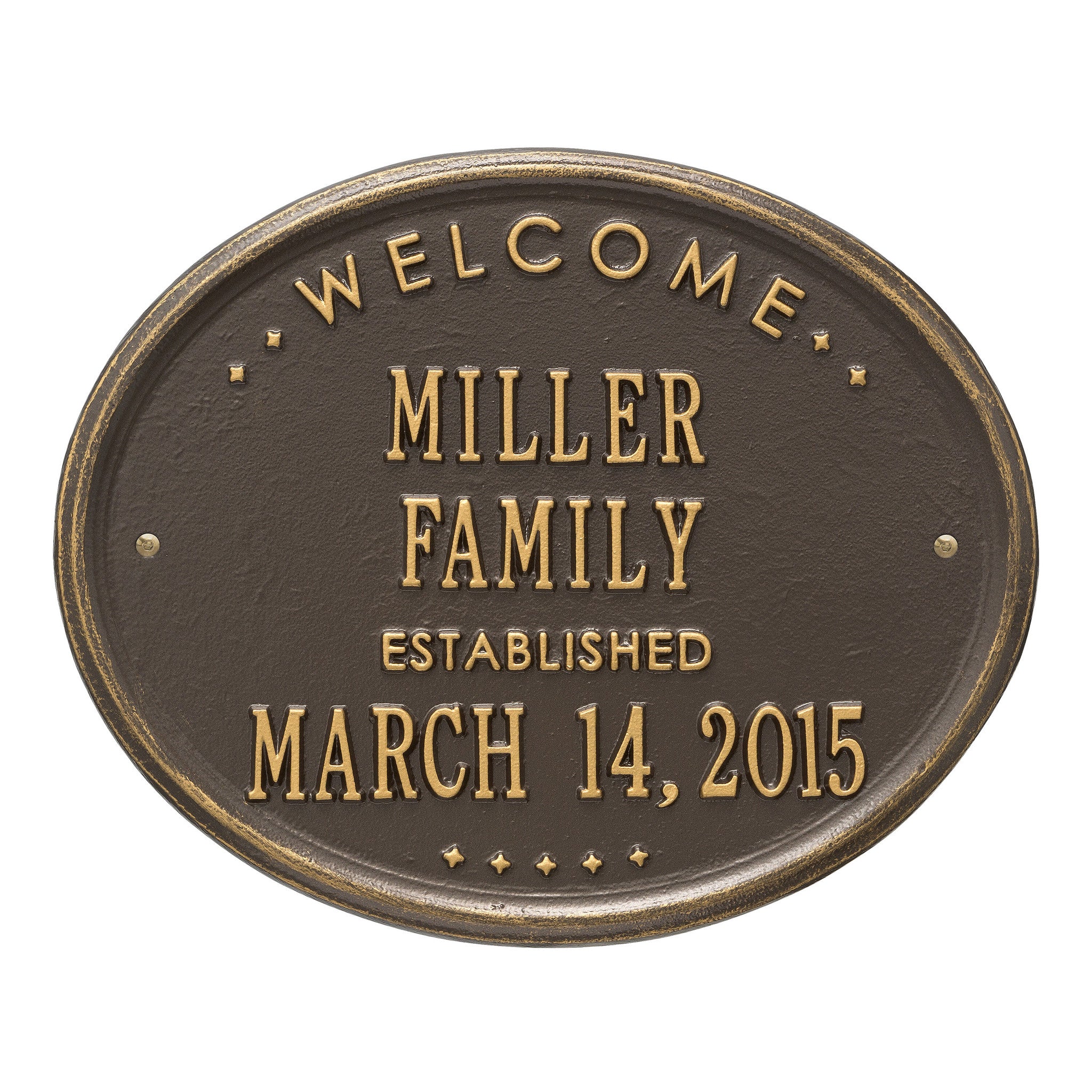 Welcome Oval "Family" Plaque 