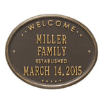 Welcome Oval "Family" Plaque 