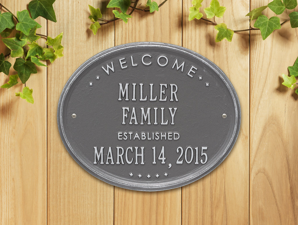 Welcome Oval "Family" Plaque