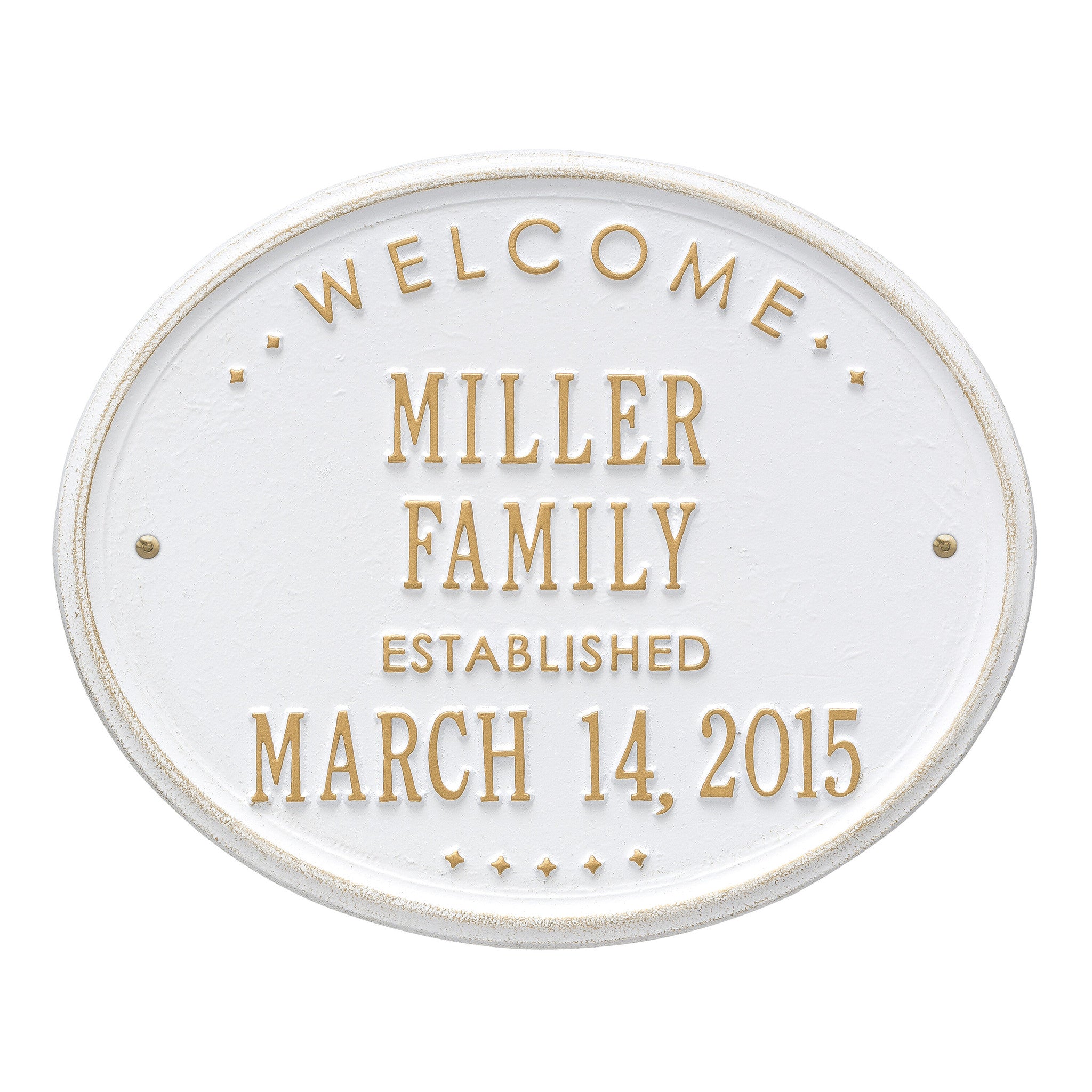 Welcome Oval "Family" Plaque 