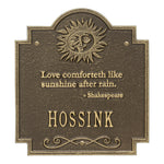 Sun Poem Wall Plaque