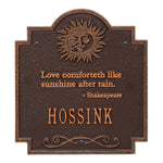 Sun Poem Wall Plaque