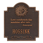 Sun Poem Wall Plaque